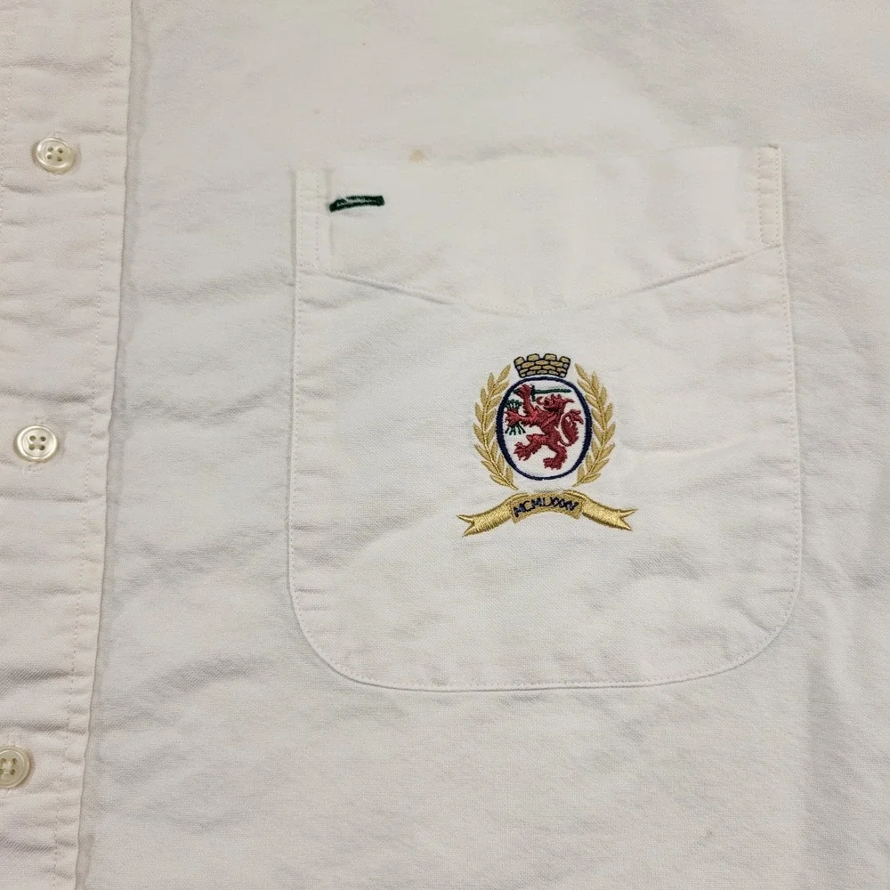 Tommy Hilfiger white long sleeve 100% cotton dress shirt size 0/0 4XL